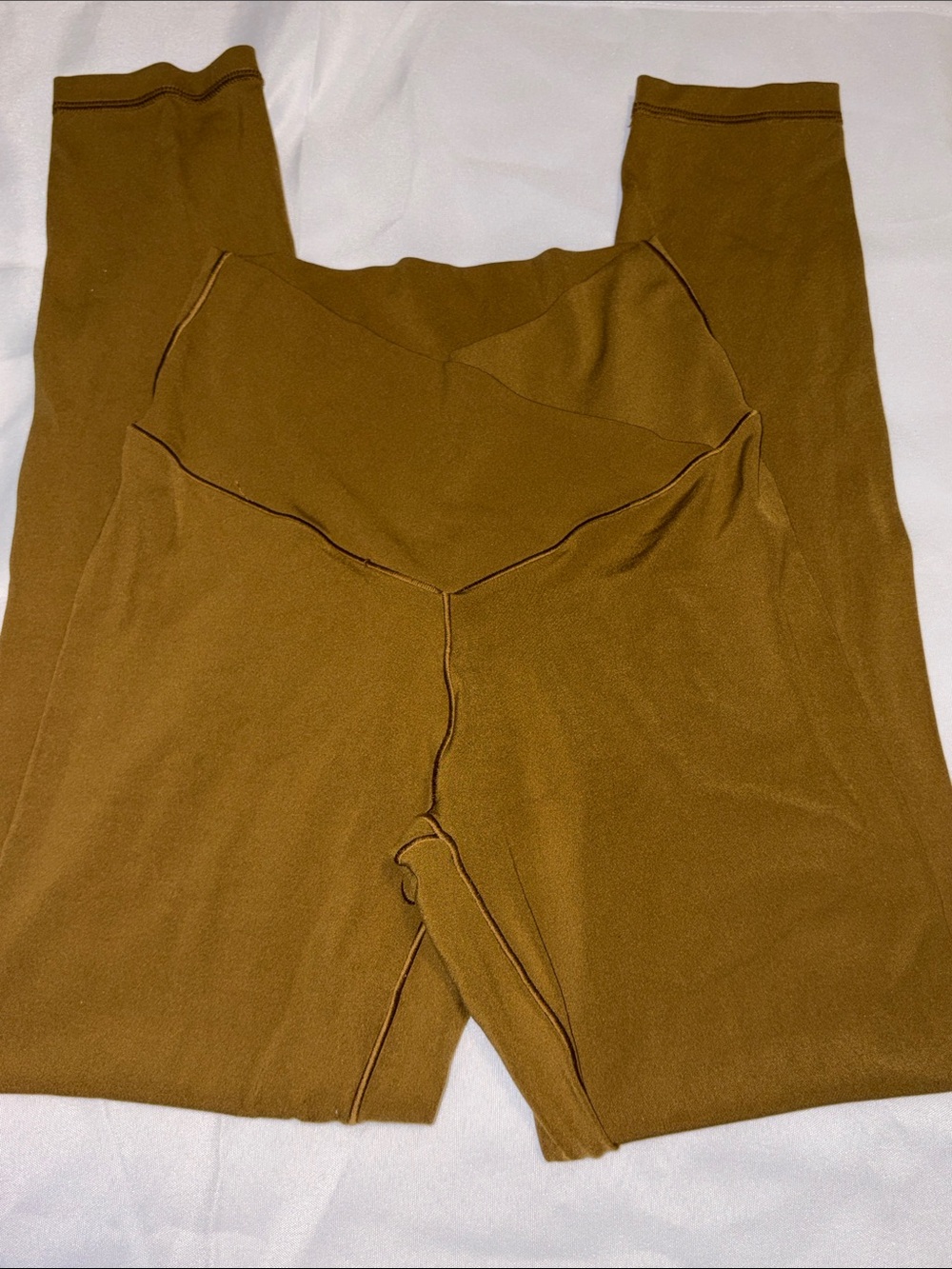 Aerie Warm Brown High-Waist cross over Leggings Small
